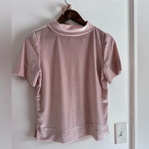 Elegant Anthropology Pink Velvet Women's Top